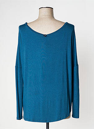 Top stretch manches longues bleu MANILA GRACE femme