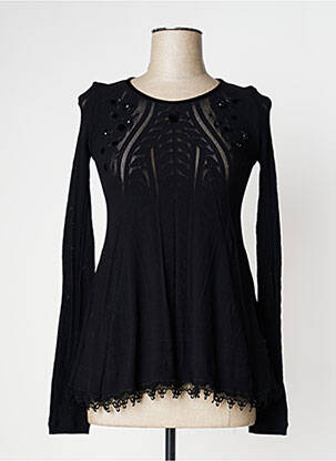 Top stretch manches longues noir HIGH femme