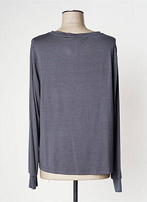 Top coupe fluide manches longues gris NIU femme