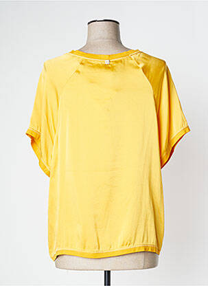 Top coupe fluide manches courtes jaune MANILA GRACE femme