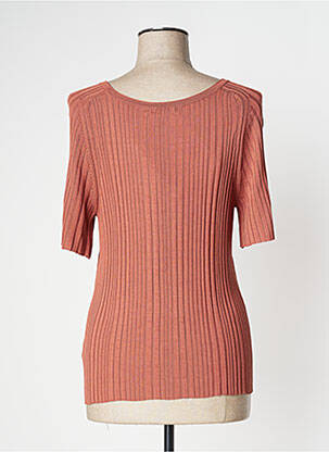 Pull coupe cintrée manches courtes rose IVKO femme