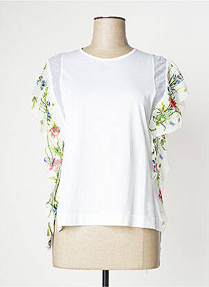 Top manches courtes manches courtes blanc HIGH femme
