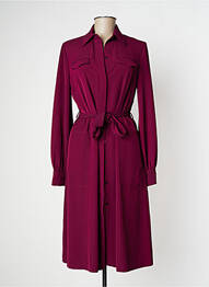 Robe mi-longue coupe fluide manches longues violet MANILA GRACE femme