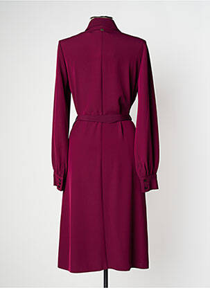 Robe mi-longue coupe fluide manches longues violet MANILA GRACE femme