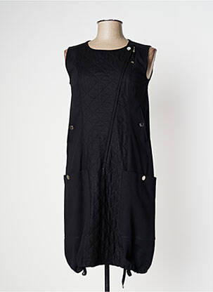 Robe mi-longue sans manche sans manche noir HIGH femme
