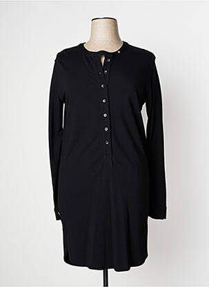 Robe mi-longue manches longues manches longues noir MANILA GRACE femme