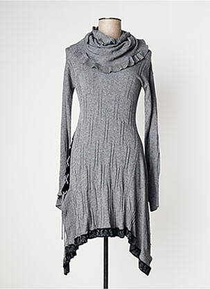 Robe pull gris HIGH pour femme