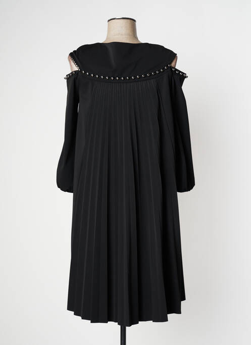 Robe mi-longue manches 3/4 manches 3/4 noir INDIES femme