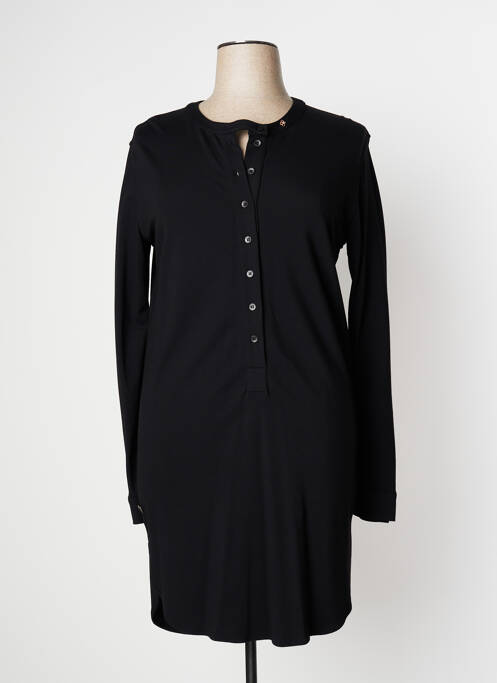 Robe mi-longue manches longues manches longues noir MANILA GRACE femme