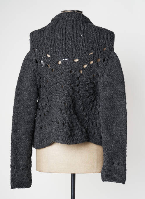 Gilet manches longues gris TRICOT CHIC pour femme