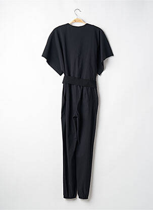 Combi-pantalon fermeture boutonnée sur le devant manches courtes noir INDIES femme
