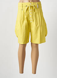 Bermuda taille élastique jaune HICH USE femme