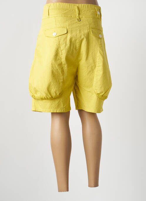 Bermuda taille élastique jaune HICH USE femme