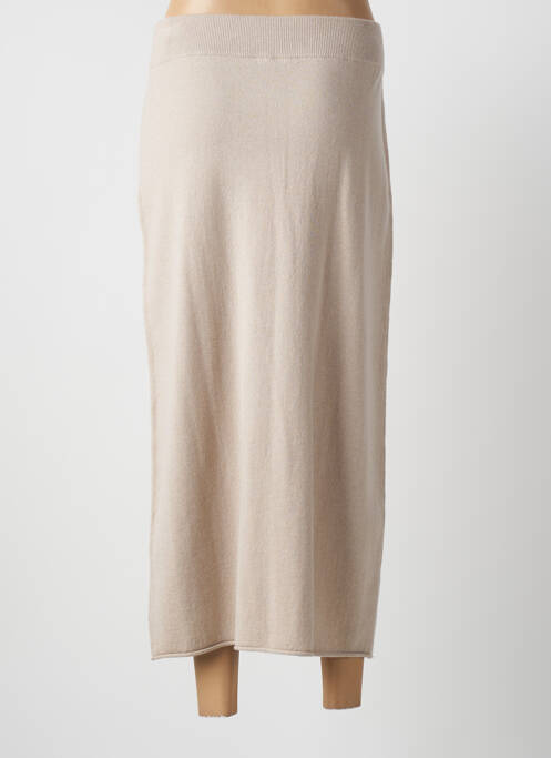 Jupe mi-longue beige MAX & MOI pour femme