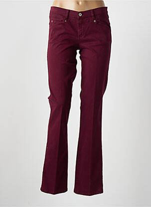 Pantalon slim taille basse taille basse rouge MER DU NORD femme
