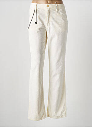 Pantalon droit stretch taille normale beige HIGH femme