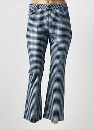 Pantalon 7/8 tissage popeline taille normale bleu MAYJUNE femme