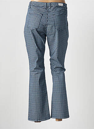 Pantalon 7/8 tissage popeline taille normale bleu MAYJUNE femme