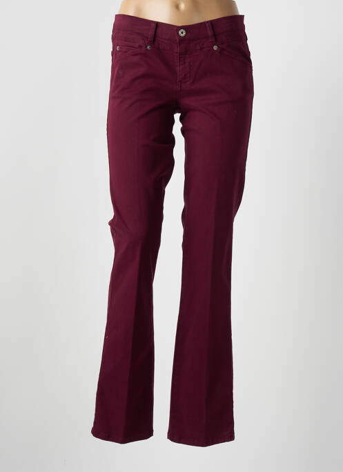 Pantalon slim taille basse taille basse rouge MER DU NORD femme