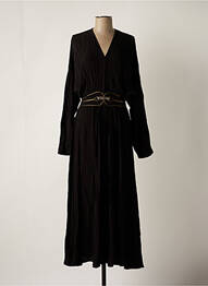 Robe longue manches longues manches longues noir LOUIZON femme