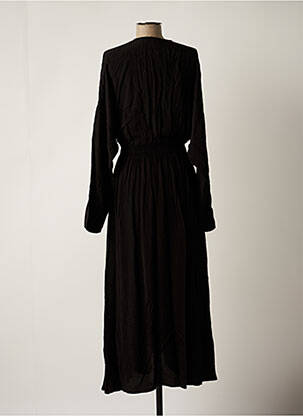 Robe longue manches longues manches longues noir LOUIZON femme