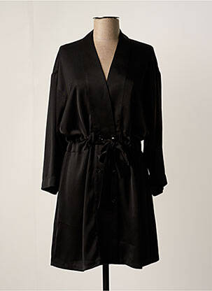 Robe mi-longue manches longues manches longues noir ANNAHPA femme