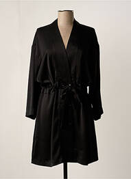 Robe mi-longue manches longues manches longues noir ANNAHPA femme