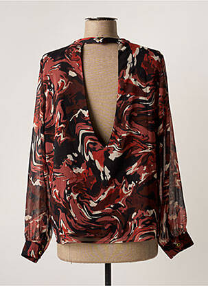 Blouse légère et transparente manches longues marron FREEMAN T.PORTER femme