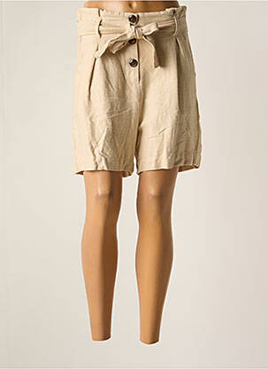 Short coupe droite beige HARRIS WILSON femme