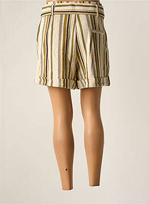 Short fermeture zippée sous rabat boutonné beige LOUIZON femme