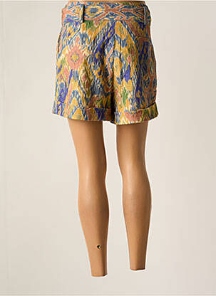 Short fermeture zippée sous rabat boutonné rose LOUIZON femme