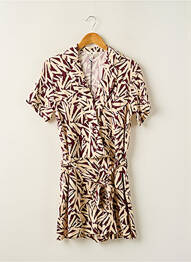 Combishort poches manches courtes violet FREEMAN T.PORTER femme