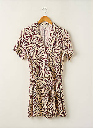 Combishort poches manches courtes violet FREEMAN T.PORTER femme