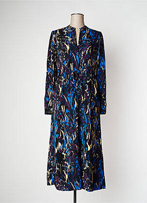 Robe longue manches longues manches longues bleu VILA femme