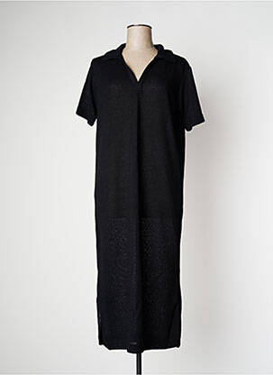 Robe longue manches courtes manches courtes noir B.YOUNG femme