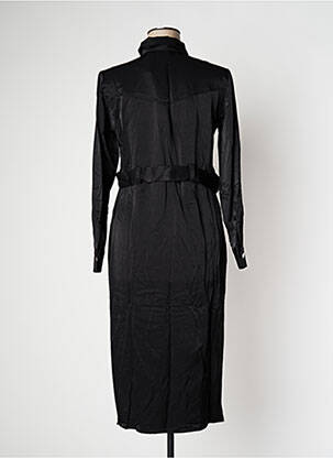 Robe mi-longue manches longues manches longues noir VILA femme