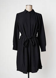 Robe mi-longue coupe fluide manches longues noir B.YOUNG femme