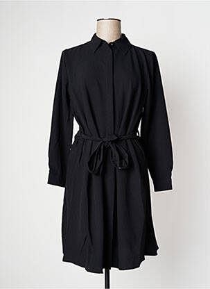 Robe mi-longue manches longues manches longues noir B.YOUNG femme