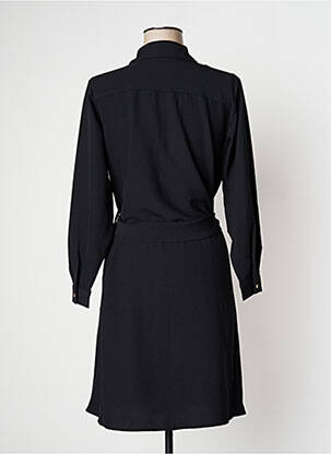 Robe mi-longue coupe fluide manches longues noir B.YOUNG femme