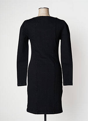 Robe mi-longue manches longues manches longues noir VILA femme