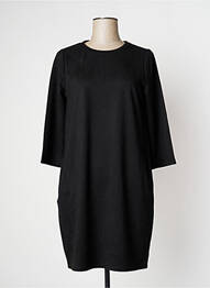Robe mi-longue manches longues manches longues noir VILA femme