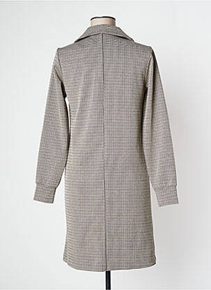 Robe mi-longue manches longues manches longues beige B.YOUNG femme