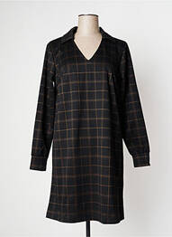 Robe mi-longue manches longues manches longues noir B.YOUNG femme
