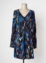 Robe mi-longue coupe fluide manches longues bleu VILA femme