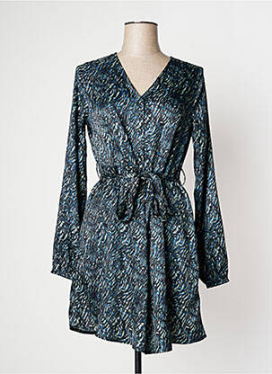 Robe mi-longue coupe fluide manches longues vert VILA femme