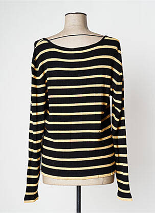 Top tissage jersey manches longues noir ICHI femme