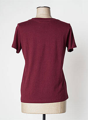 T-shirt sérigraphie manches courtes violet ICHI femme