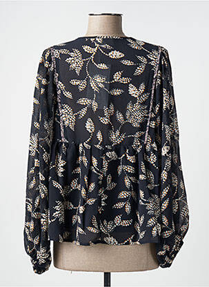 Blouse imprimé fantaisie manches longues noir GRACE & MILA femme