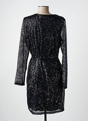 Robe mi-longue manches longues manches longues noir VILA femme