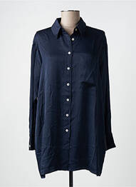 Chemisier coupe fluide manches longues bleu AMERICAN VINTAGE femme